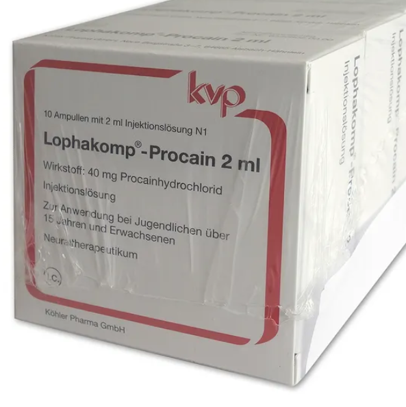 Lophakomp Procain 2 ml Injektionslösung 100 ml Lophakomp Procain 2 ml Injektionslösung 100 ml